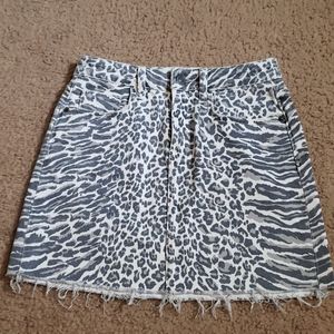 Current/Elliot Leopard Mini Skirt size 24
